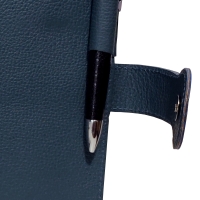 Caderno Organizer Couro Raffai - Azul Jeans